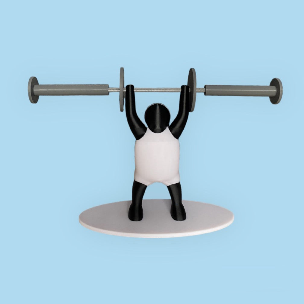 Grappige gewichtheffer wc rol houder