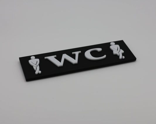 Panneau de toilettes